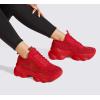 imageLUCKY STEP Womens Chunky Rhinestone Sneaker Sparkly Bling Bedazzled Mesh Slip on Elastic Sock Glitter Shiny Rave Walking ShoesRed Rhinestone