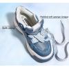 imageLUCKY STEP Womens Platform Fashion Sneakers Lace up Casual Faux Leather Comfortable Thick Sole Tennis Walking ShoesDenim Blue