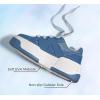 imageLUCKY STEP Womens Platform Fashion Sneakers Lace up Casual Faux Leather Comfortable Thick Sole Tennis Walking ShoesDenim Blue