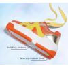 imageLUCKY STEP Womens Platform Fashion Sneakers Lace up Casual Faux Leather Comfortable Thick Sole Tennis Walking ShoesOrangeYellow