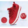 imageLUCKY STEP Womens Sparkle Rhinestone Fashion Sneakers Walking Tennis Bling Glitter Roaring Shoes Platform Lace up Casual Mesh SneakerRed Rhinestone