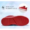 imageLUCKY STEP Womens Sparkle Rhinestone Fashion Sneakers Walking Tennis Bling Glitter Roaring Shoes Platform Lace up Casual Mesh SneakerRed Rhinestone