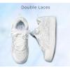 imageLUCKY STEP Womens Sparkle Rhinestone Fashion Sneakers Walking Tennis Bling Glitter Roaring Shoes Platform Lace up Casual Mesh SneakerWhite Rhinestone