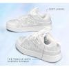 imageLUCKY STEP Womens Sparkle Rhinestone Fashion Sneakers Walking Tennis Bling Glitter Roaring Shoes Platform Lace up Casual Mesh SneakerWhite Rhinestone