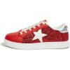 imageLUCKY STEP Fashion Star Glitter Sneakers  Sparkly Bling Shiny Bedazzled Wedding Bridal Shoes for WomenRed Glitter