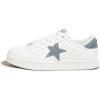 imageLUCKY STEP Fashion Star Glitter Sneakers  Sparkly Bling Shiny Bedazzled Wedding Bridal Shoes for WomenWhiteDenim Blue Pu