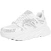 imageLUCKY STEP Womens Chunky Rhinestone Fashion Sneakers  Sparkly Platform Thick Dad Rave Mesh Walking ShoesWhite Rhinestone