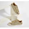 imageLUCKY STEP Glitter Sneakers Lace up  Fashion Sneakers  Sparkly Shoes for WomenAll Gold