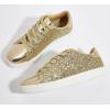 imageLUCKY STEP Glitter Sneakers Lace up  Fashion Sneakers  Sparkly Shoes for WomenAll Gold