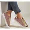 imageLUCKY STEP Glitter Sneakers Lace up  Fashion Sneakers  Sparkly Shoes for WomenGold