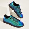 imageLUCKY STEP Glitter Sneakers Lace up  Fashion Sneakers  Sparkly Shoes for WomenGreen Hologram