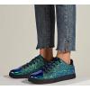 imageLUCKY STEP Glitter Sneakers Lace up  Fashion Sneakers  Sparkly Shoes for WomenGreen Hologram