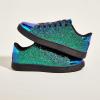 imageLUCKY STEP Glitter Sneakers Lace up  Fashion Sneakers  Sparkly Shoes for WomenGreen Hologram