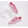 imageLUCKY STEP Glitter Sneakers Lace up  Fashion Sneakers  Sparkly Shoes for WomenHot Pink