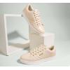 imageLUCKY STEP Glitter Sneakers Lace up  Fashion Sneakers  Sparkly Shoes for WomenPink Pu
