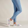 imageLUCKY STEP Glitter Sneakers Lace up  Fashion Sneakers  Sparkly Shoes for WomenRainbow