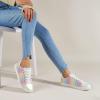 imageLUCKY STEP Glitter Sneakers Lace up  Fashion Sneakers  Sparkly Shoes for WomenRainbow