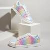 imageLUCKY STEP Glitter Sneakers Lace up  Fashion Sneakers  Sparkly Shoes for WomenRainbow