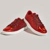 imageLUCKY STEP Glitter Sneakers Lace up  Fashion Sneakers  Sparkly Shoes for WomenRed
