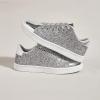 imageLUCKY STEP Glitter Sneakers Lace up  Fashion Sneakers  Sparkly Shoes for WomenSilver