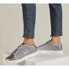 imageLUCKY STEP Glitter Sneakers Lace up  Fashion Sneakers  Sparkly Shoes for WomenSilver