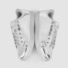 imageLUCKY STEP Glitter Sneakers Lace up  Fashion Sneakers  Sparkly Shoes for WomenSilver Metal