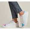 imageLUCKY STEP Glitter Sneakers Lace up  Fashion Sneakers  Sparkly Shoes for WomenWhite Hologram