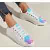 imageLUCKY STEP Glitter Sneakers Lace up  Fashion Sneakers  Sparkly Shoes for WomenWhite Hologram