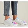 imageLUCKY STEP Glitter Sneakers Lace up  Fashion Sneakers  Sparkly Shoes for WomenWhite Hologram