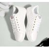 imageLUCKY STEP Glitter Sneakers Lace up  Fashion Sneakers  Sparkly Shoes for WomenWhite Pu