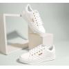 imageLUCKY STEP Glitter Sneakers Lace up  Fashion Sneakers  Sparkly Shoes for WomenWhite Pu