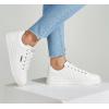 imageLUCKY STEP Glitter Sneakers Lace up  Fashion Sneakers  Sparkly Shoes for WomenWhite Pu
