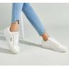 imageLUCKY STEP Glitter Sneakers Lace up  Fashion Sneakers  Sparkly Shoes for WomenWhite Pu