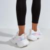 imageLUCKY STEP Women Holographic Iridescent Metallic Chunky Sneakers  White Shoes Ugly Dad Sneakers