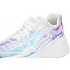 imageLUCKY STEP Women Holographic Iridescent Metallic Pink White Shoes Colorful Chunky Dad Sneakers