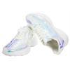 imageLUCKY STEP Women Holographic Iridescent Metallic Pink White Shoes Colorful Chunky Dad Sneakers