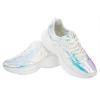 imageLUCKY STEP Women Holographic Iridescent Metallic Pink White Shoes Colorful Chunky Dad Sneakers