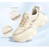 imageLUCKY STEP Womens 90s Chunky Sneakers Sparkly Bling Rhinestone Rope Platform Casual Thick Dad Rave Walking ShoesBeige