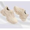 imageLUCKY STEP Womens 90s Chunky Sneakers Sparkly Bling Rhinestone Rope Platform Casual Thick Dad Rave Walking ShoesBeige Pu