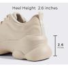 imageLUCKY STEP Womens 90s Chunky Sneakers Sparkly Bling Rhinestone Rope Platform Casual Thick Dad Rave Walking ShoesBeige Pu