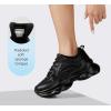 imageLUCKY STEP Womens 90s Chunky Sneakers Sparkly Bling Rhinestone Rope Platform Casual Thick Dad Rave Walking ShoesBlack Pu