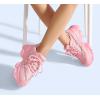 imageLUCKY STEP Womens 90s Chunky Sneakers Sparkly Bling Rhinestone Rope Platform Casual Thick Dad Rave Walking ShoesHot Pink