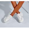 imageLUCKY STEP Womens 90s Chunky Sneakers Sparkly Bling Rhinestone Rope Platform Casual Thick Dad Rave Walking ShoesWhite