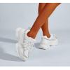 imageLUCKY STEP Womens 90s Chunky Sneakers Sparkly Bling Rhinestone Rope Platform Casual Thick Dad Rave Walking ShoesWhite