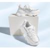 imageLUCKY STEP Womens 90s Chunky Sneakers Sparkly Bling Rhinestone Rope Platform Casual Thick Dad Rave Walking ShoesWhite