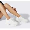 imageLUCKY STEP Womens 90s Chunky Sneakers Sparkly Bling Rhinestone Rope Platform Casual Thick Dad Rave Walking ShoesWhite Pu
