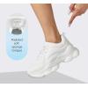 imageLUCKY STEP Womens 90s Chunky Sneakers Sparkly Bling Rhinestone Rope Platform Casual Thick Dad Rave Walking ShoesWhite Pu