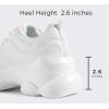 imageLUCKY STEP Womens 90s Chunky Sneakers Sparkly Bling Rhinestone Rope Platform Casual Thick Dad Rave Walking ShoesWhite Pu