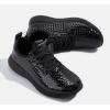 imageLUCKY STEP Womens Metallic Fashion Sneaker Leatherette Studded Jogger Lightweight Casual Walking ShoesAll Black