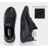 imageLUCKY STEP Womens Metallic Fashion Sneaker Leatherette Studded Jogger Lightweight Casual Walking ShoesAll Black